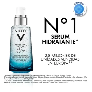 Vichy Mineral 89 Sérum Fortificante Hidratante Facial con Ácido Hialurónico 50ml